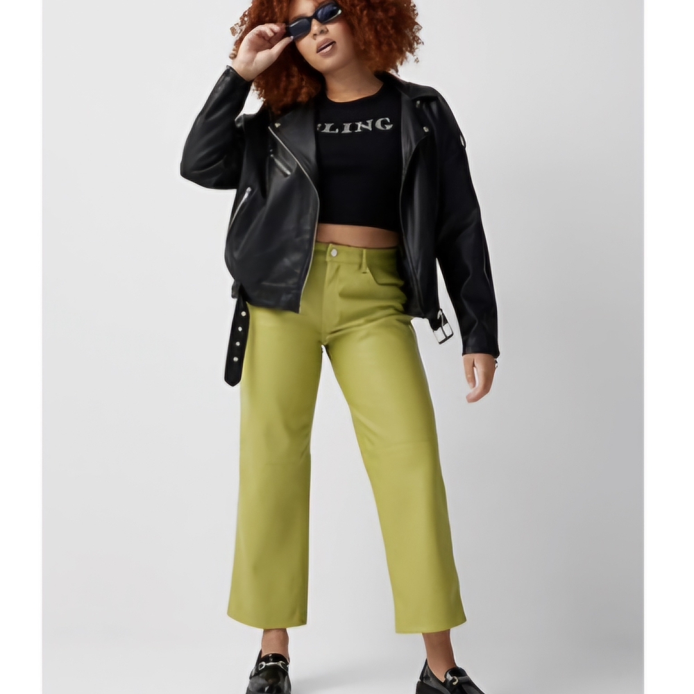 Twik Green Flare Wide Leg Jeans